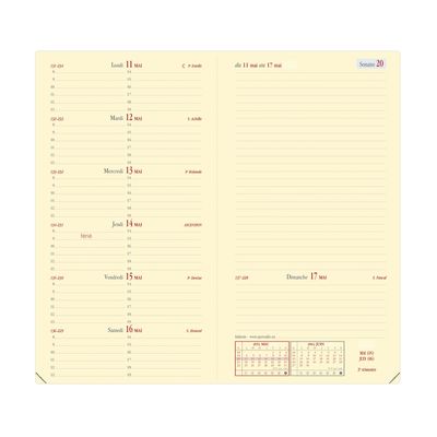 Agenda de poche Impala Italnote avec répertoire - 1 semaine sur 2 pages - 8,8 x 17 cm - bleu prusse - Quo Vadis