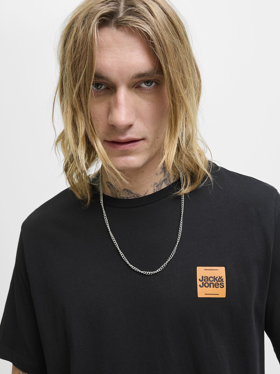 JACK & JONES<br>Camiseta de gola redonda com logotipo