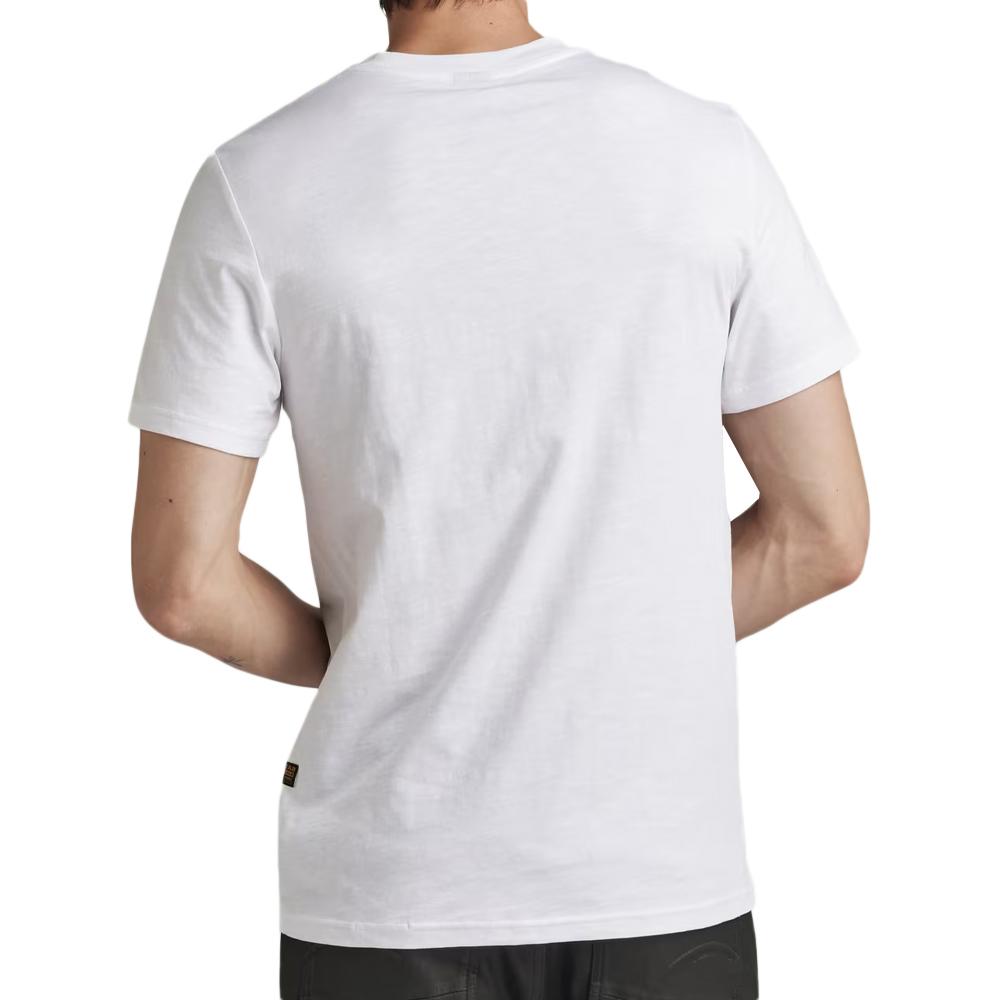 T-shirt Blanc Homme G-Star Raw Skeleton Dog Chest