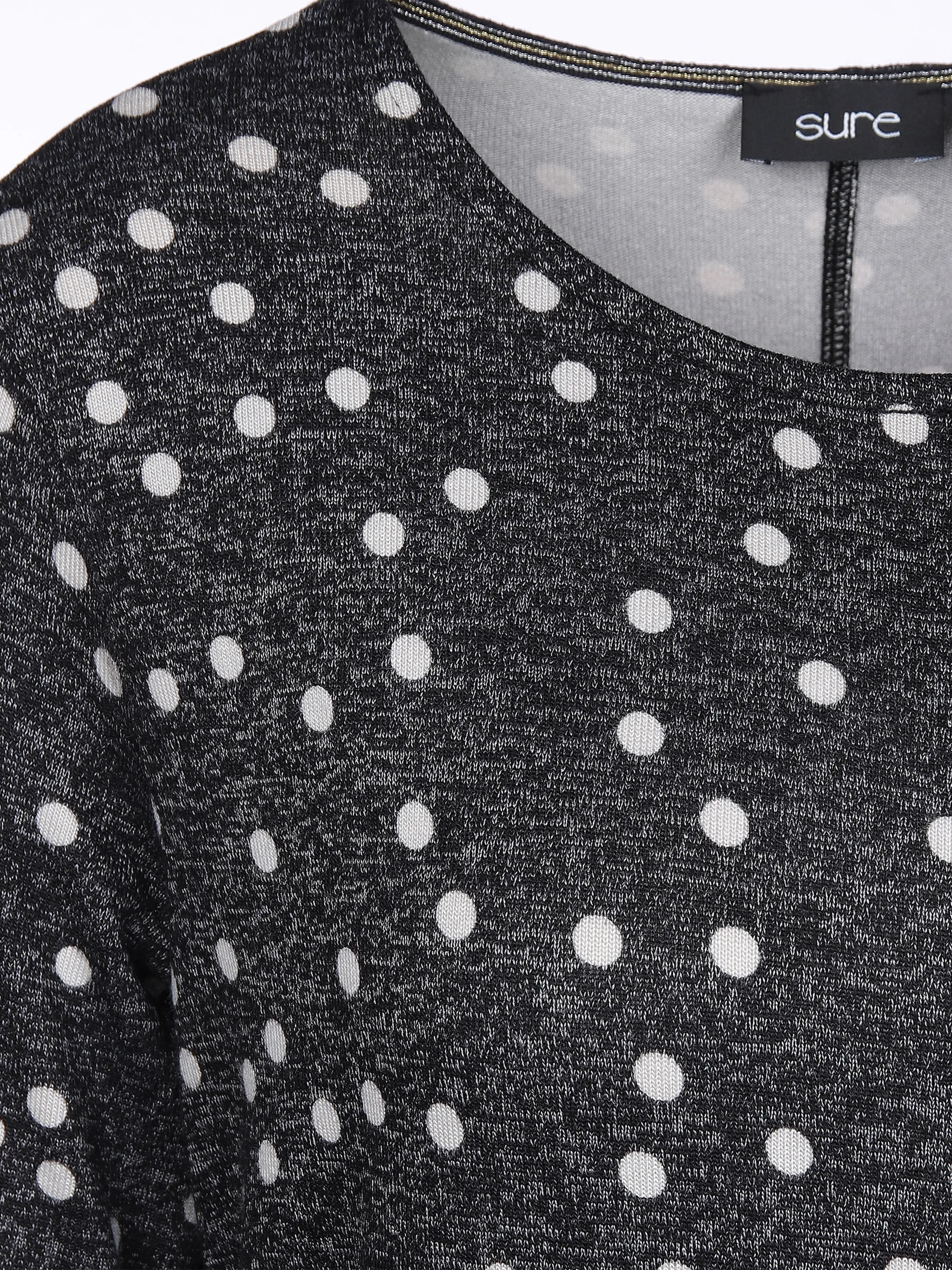 Damen Flauschshirt mit Punkten