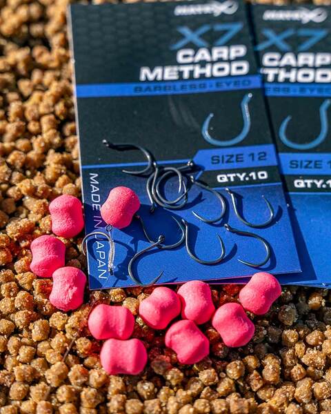 Hameçons sans Ardillon pour Poissons Blancs Matrix X7 Carp Method (10 Pièces)