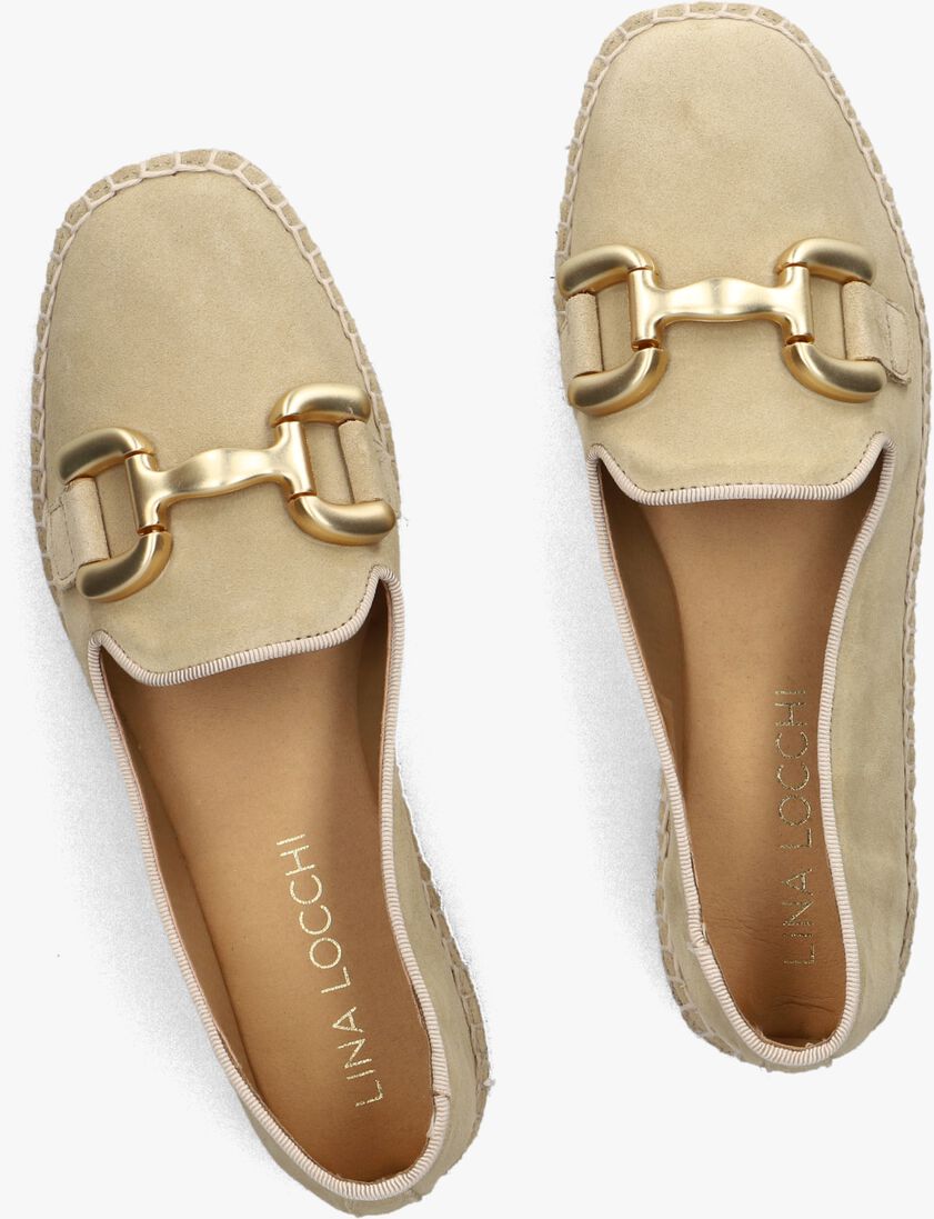 taupe lina locchi loafers sue espa instapper met bit