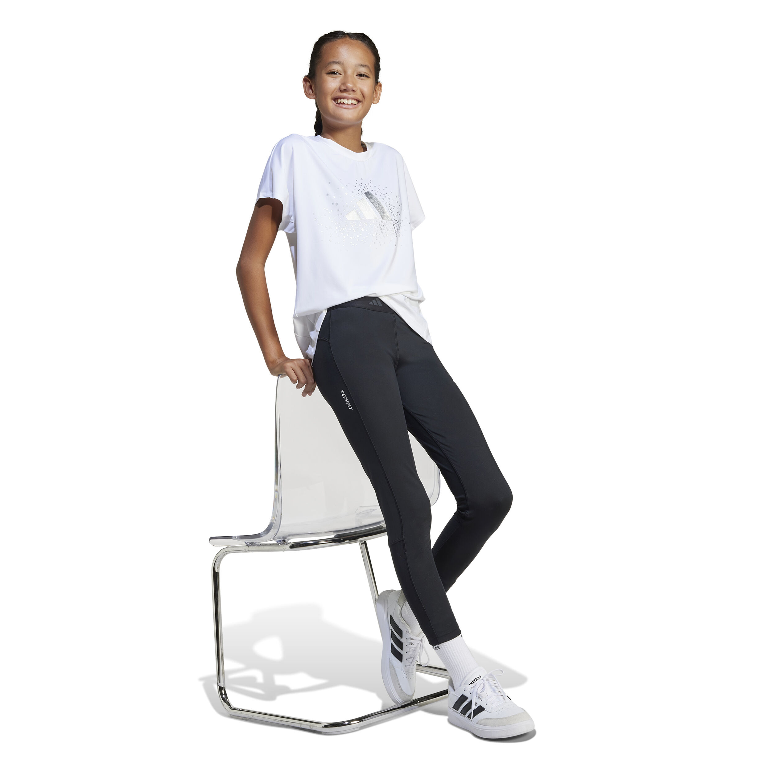 adidas Winter T-shirt Enfants - Blanc , Argent