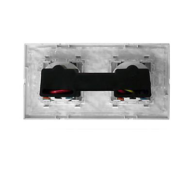 Kit prise double Colours Kalya blanc