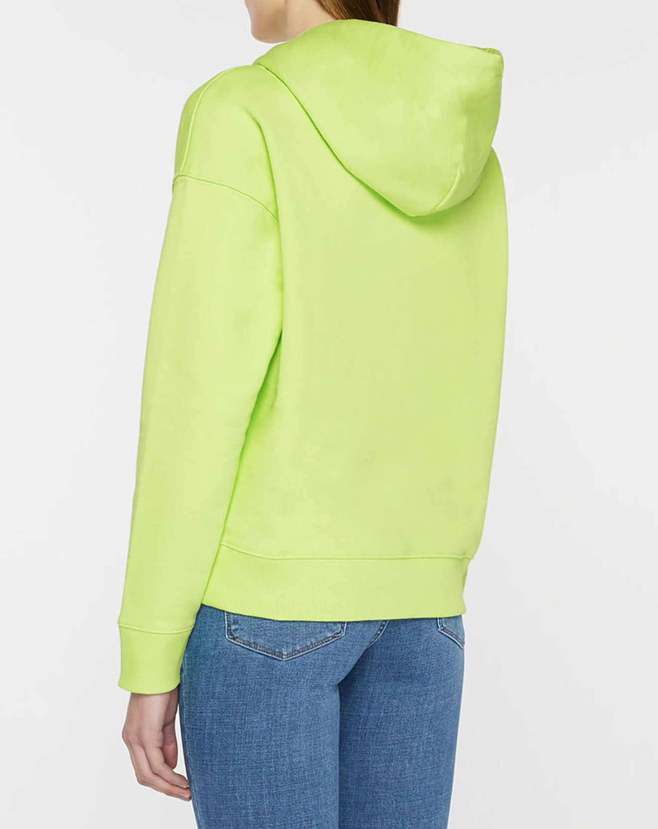 Tommy Jeans Sweat à capuche tommy badge vert fluo