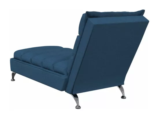 Prolenta Premium - Chaise longue avec coussins bleu tissu