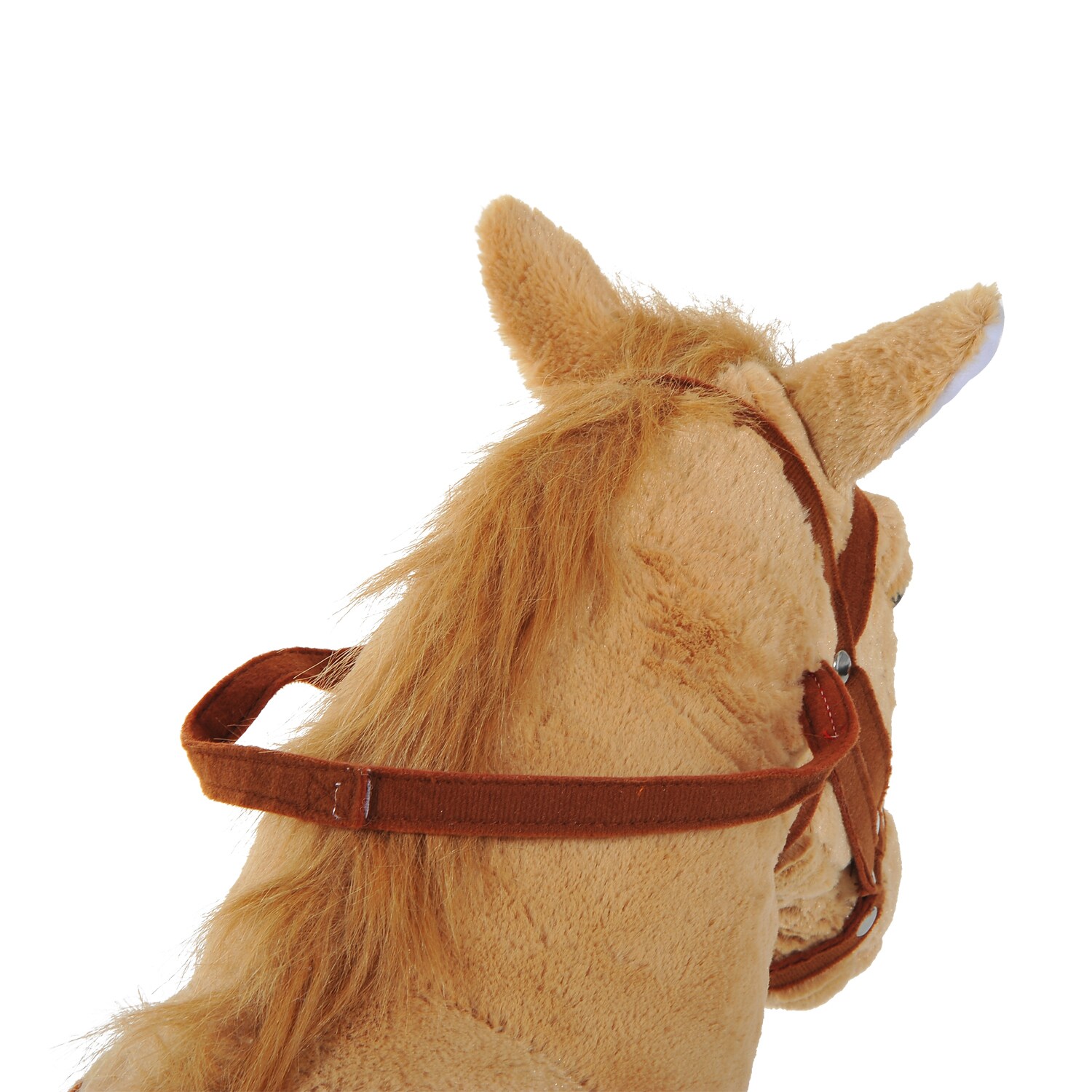 HOMCOM Kinderpferd für Kinder ab 3 Jahren beige 85 x 28 x 60 cm (LxBxH)