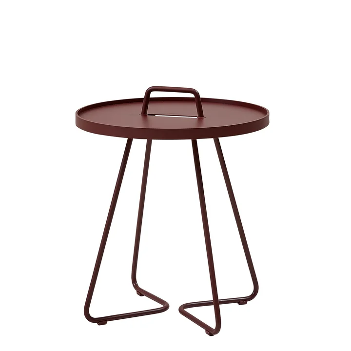 Cane-line - On-the-move Beistelltisch Outdoor, Ø 44 x H 54 cm, bordeaux