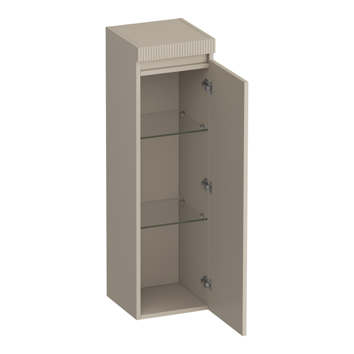 Brauer Joy Wavy kolomkast ribbelfront 120cm rechtsdraaiend beige mat