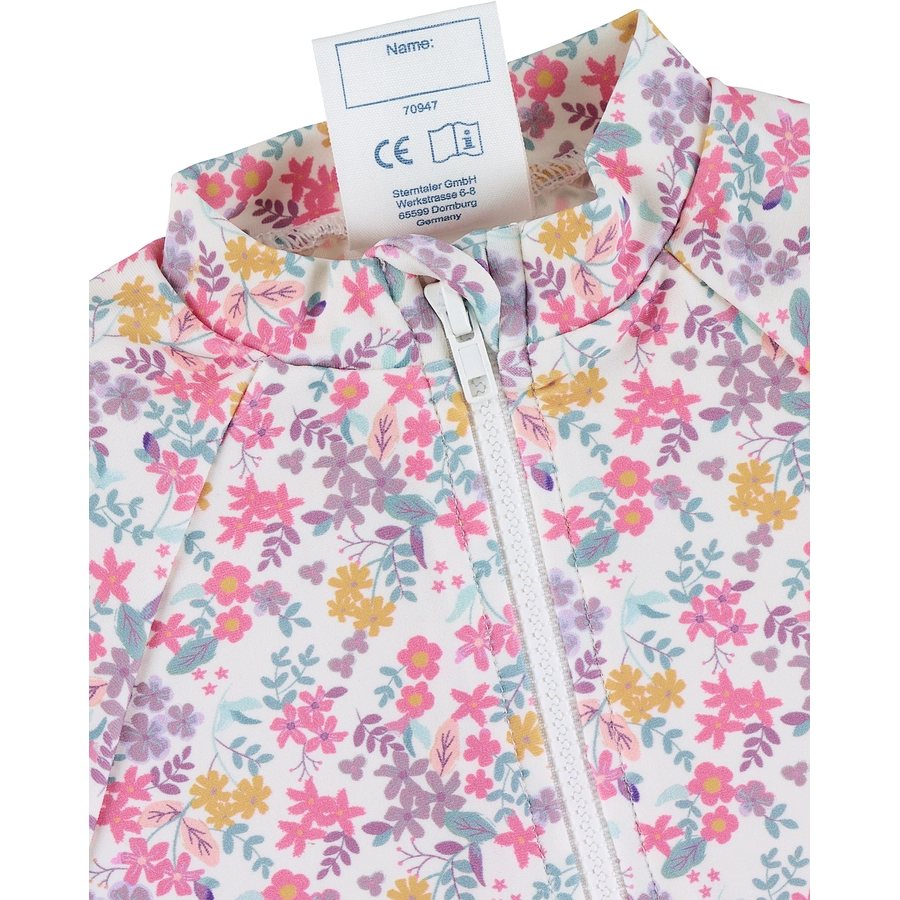 Sterntaler Langarm-Schwimmshirt Blümchen ecru
