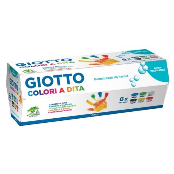 Giotto Conjunto de Tintas Digitinta Dita 6 Cores - 534100