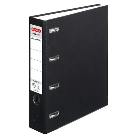 Herlitz Doppelordner maX.file protect schwarz, A4