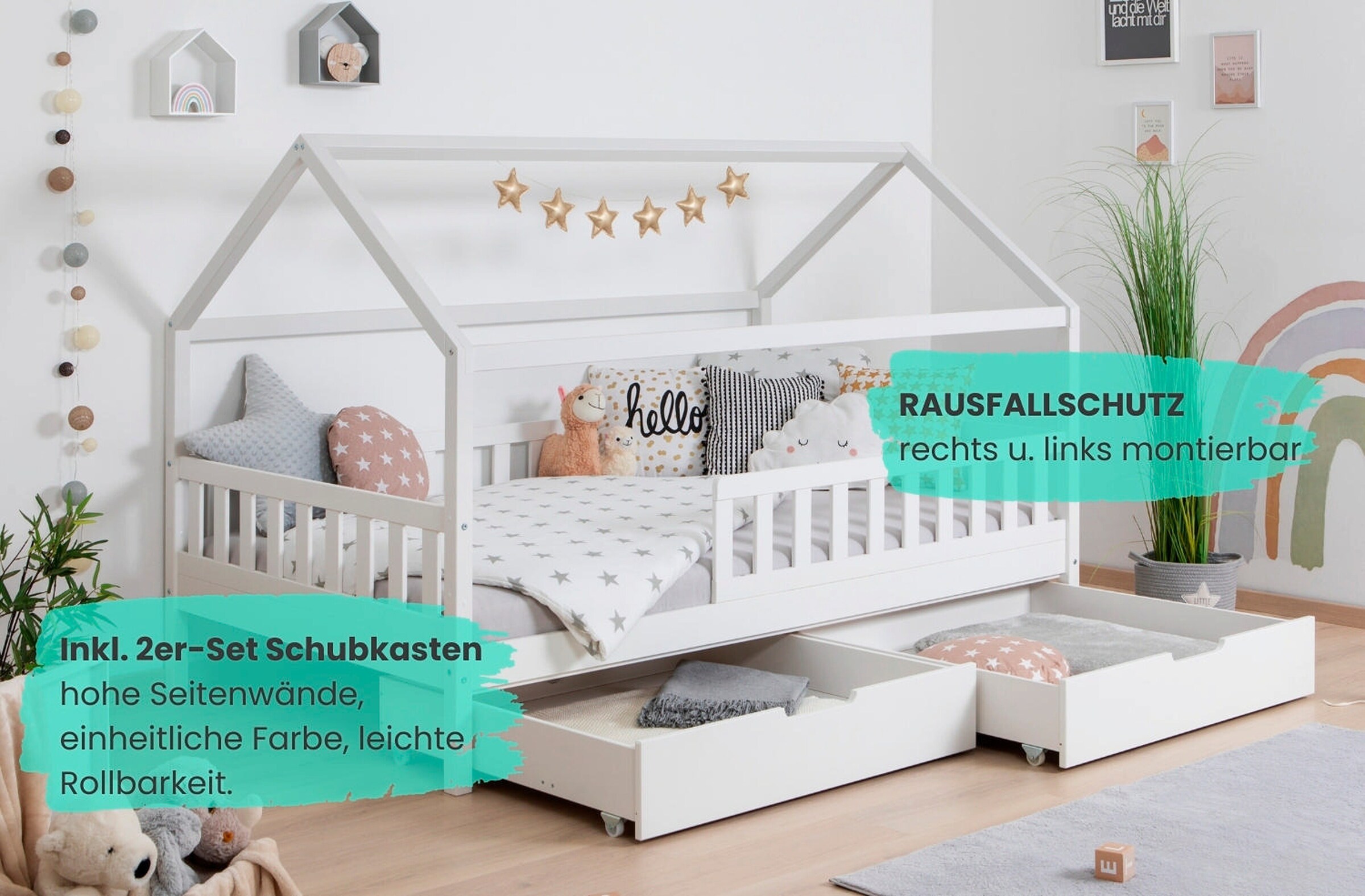 Ticaa Kinderbett Hausbett 