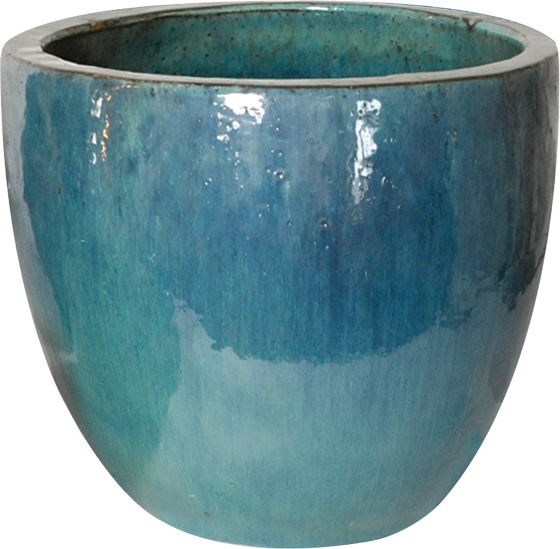 Mega Collections bloempot licht blauw D 48 H 41 cm
