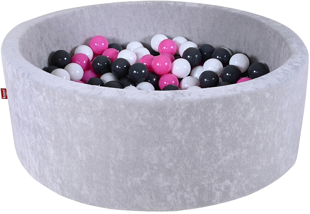 Knorrtoys® Bällebad »Soft, Grey« mit 300 Bällen creme/Grey/rose; Made in Europe