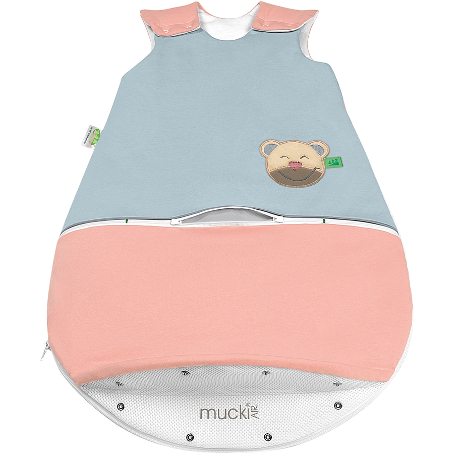 Odenwälder Jersey-Schlafsack mucki AIR color-blocking papaya