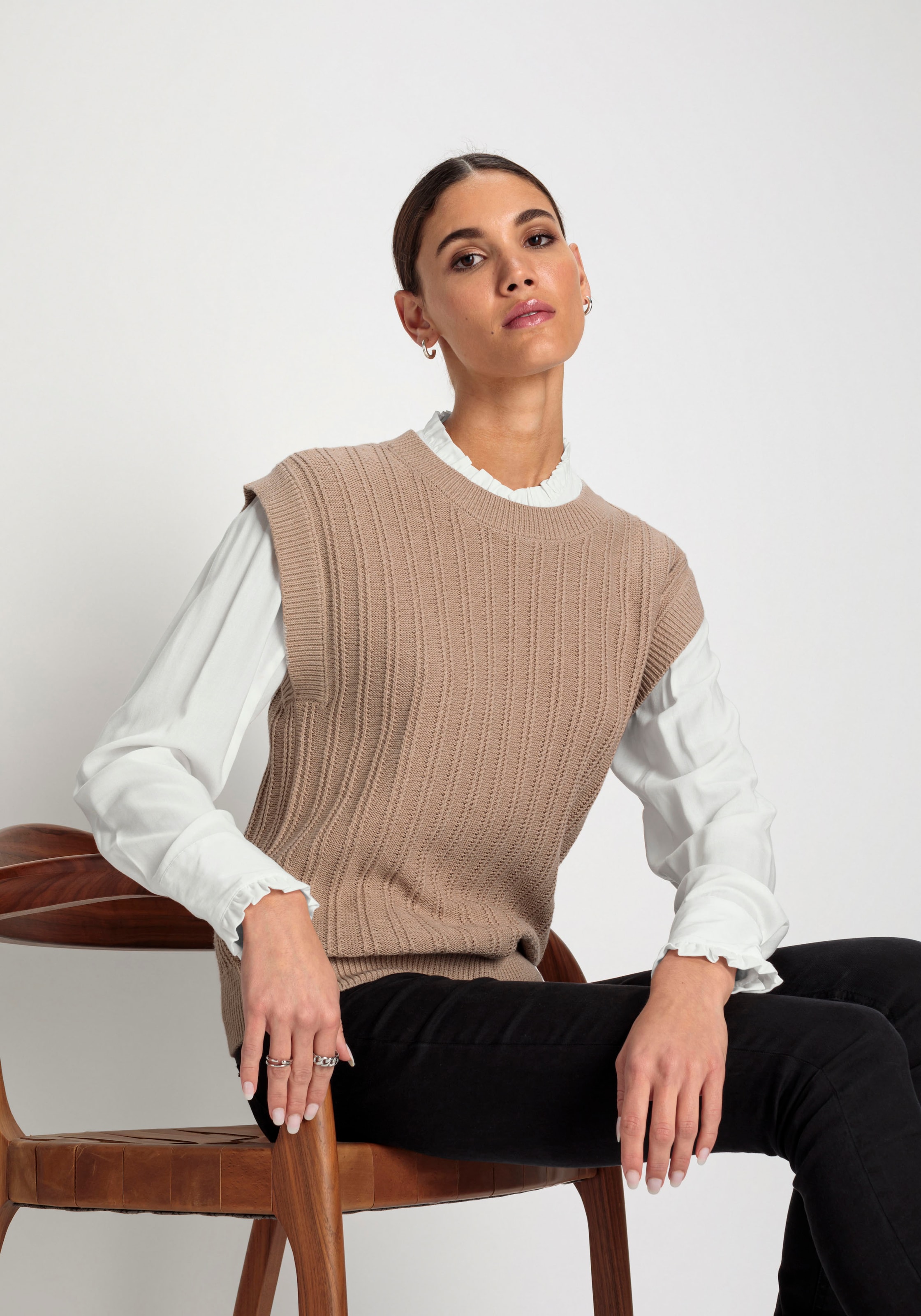 HECHTER PARIS Pullunder , mit Strickmuster
