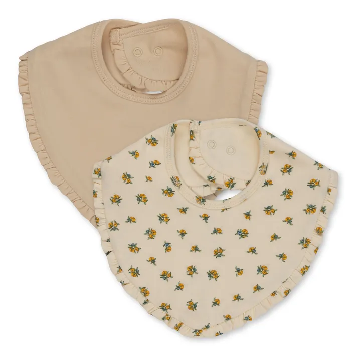 Konges Sløjd Bavoirs bandana à volants Peonia- Set de 2