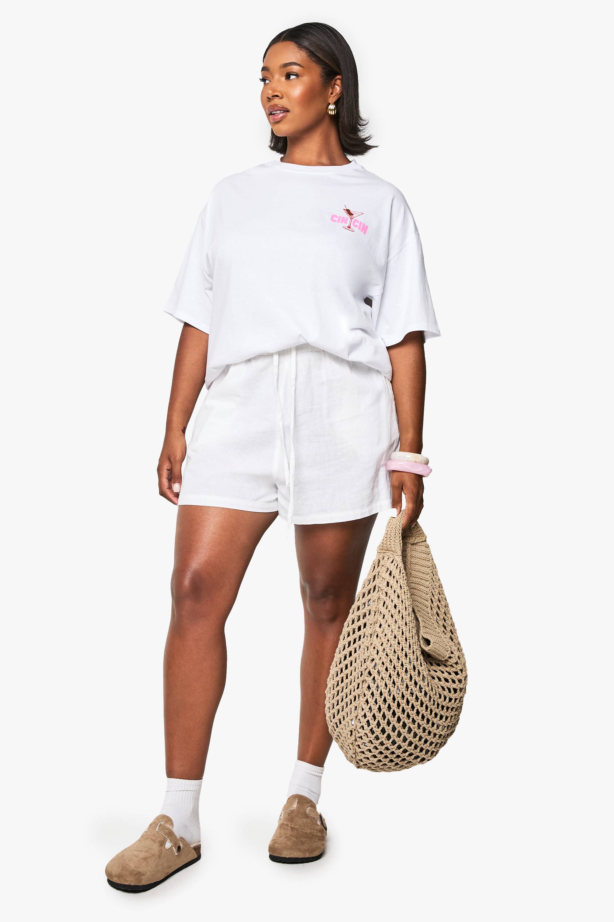 boohoo PLUS CIN CIN T-SHIRT SURDIMENSIONNÉ