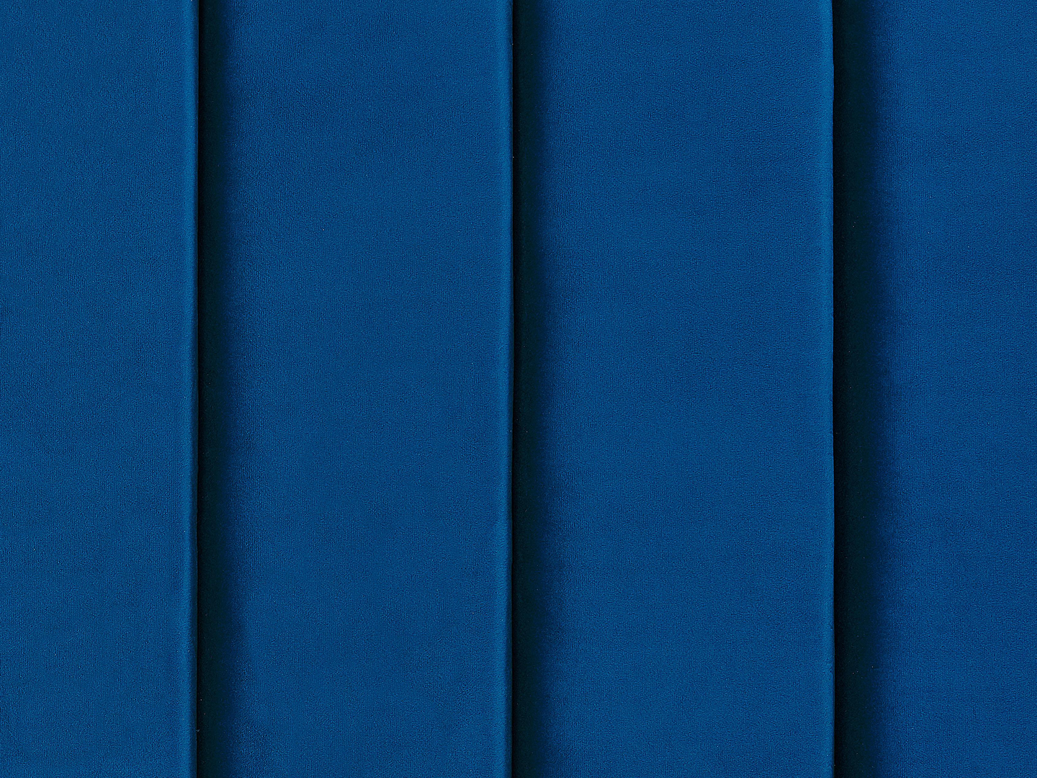 Waterbed met opbergbank Fluweel NOYERS 160 x 200 cm Blauw