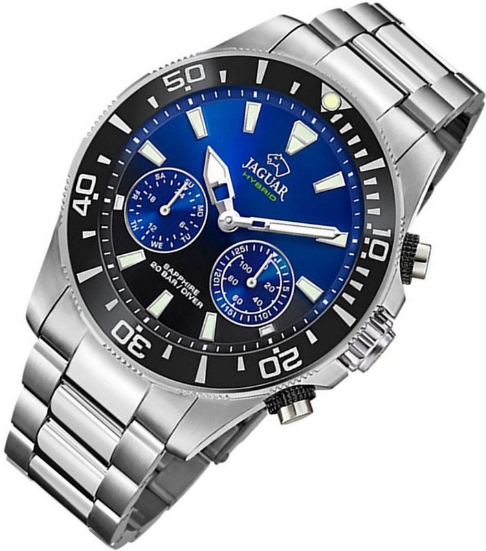 Jaguar - Executive Diver - Polshorloge - Zilver/Zwart/Blauw - Swiss Made M515