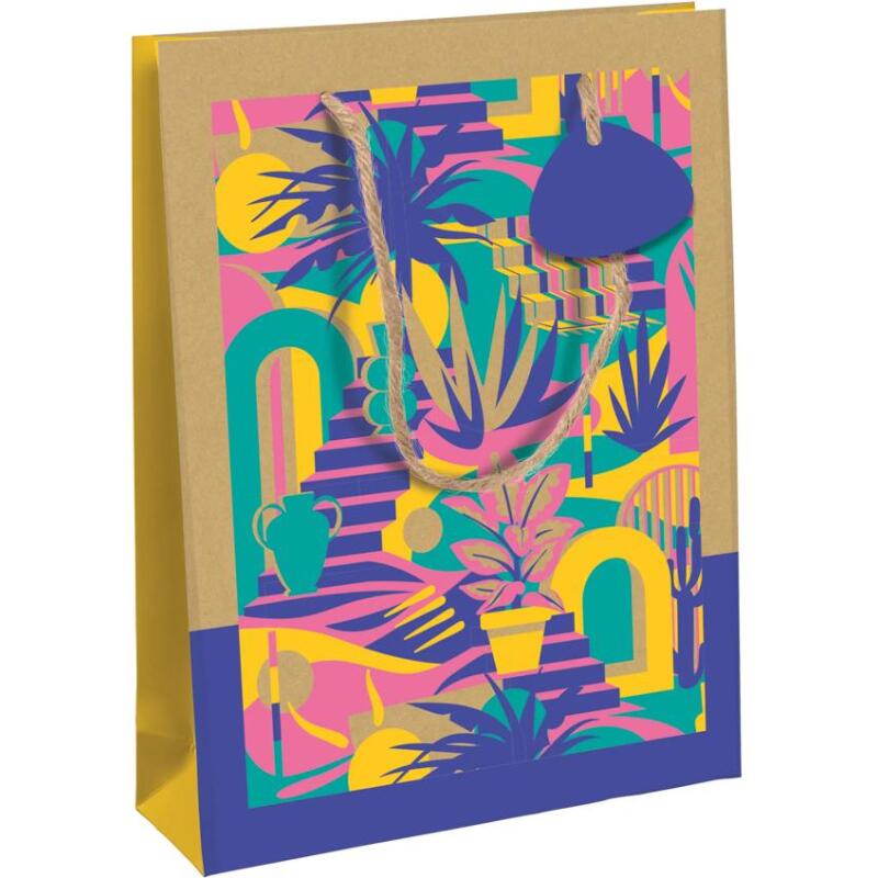 Liwa, kraft, sac large 26,5x14x33 cm - Multicolore