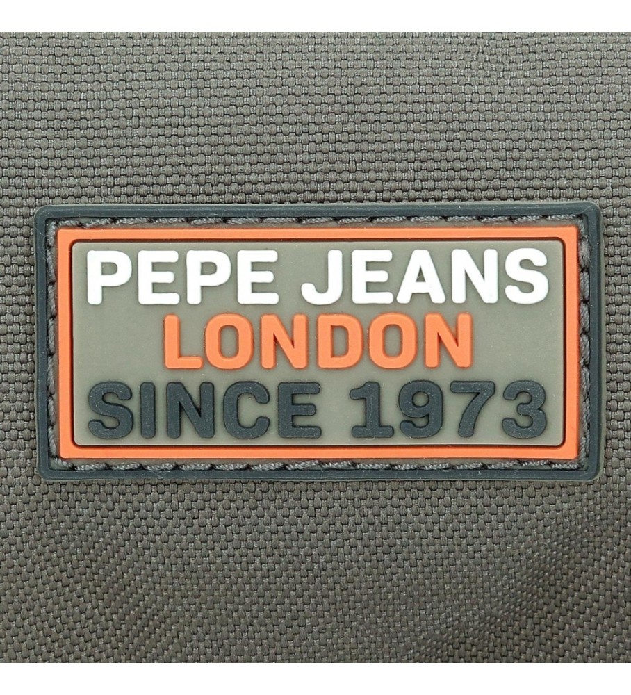 Estojo para lápis Pepe Jeans Cody com três compartimentos, verde