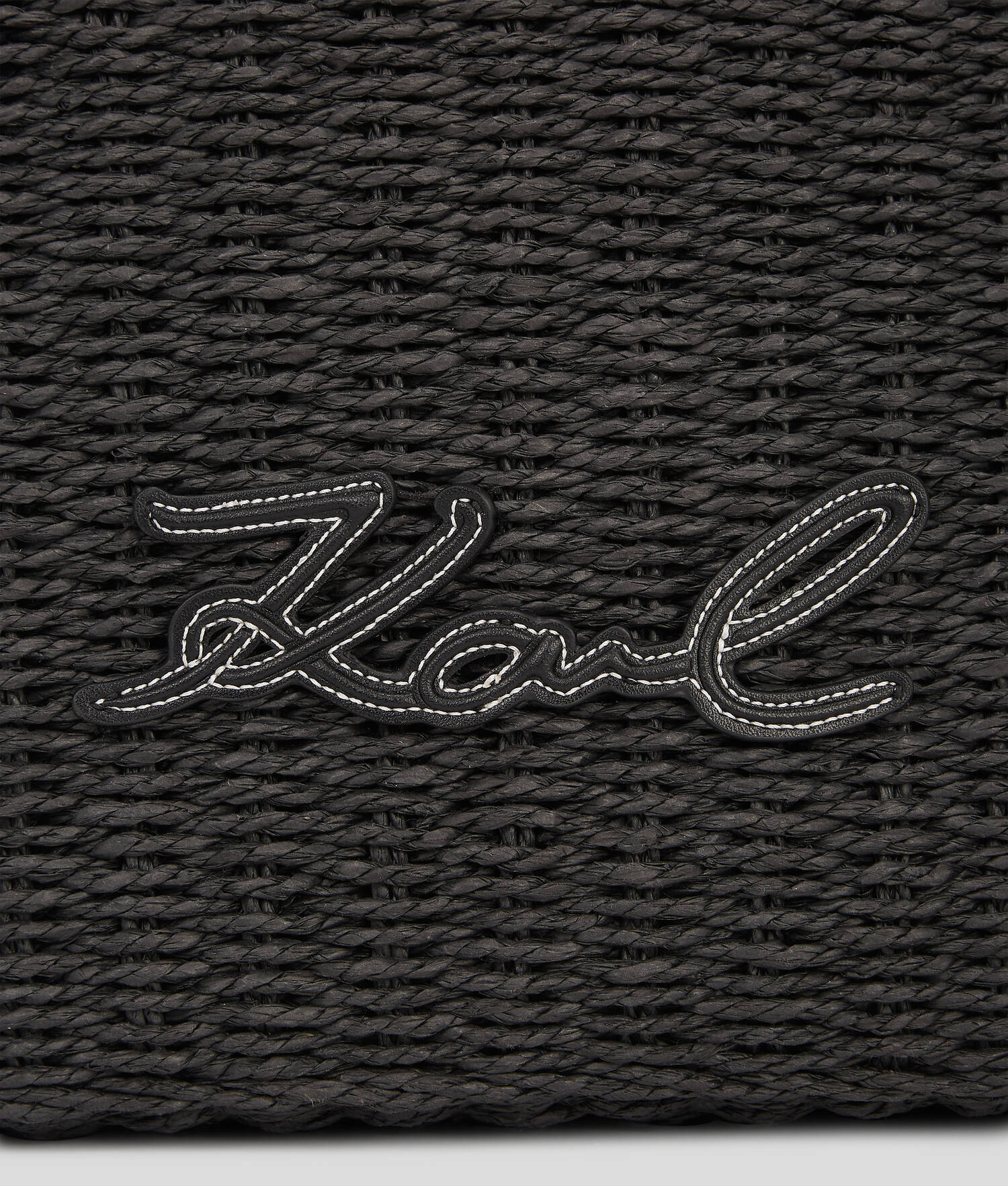 CABAS DE PLAGE EN RAPHIA K/SIGNATURE - Noir