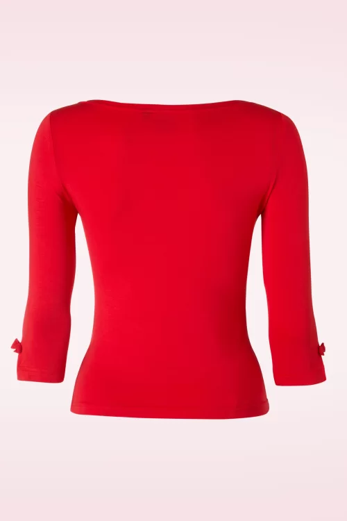 Banned Retro Modern Love Top in rood