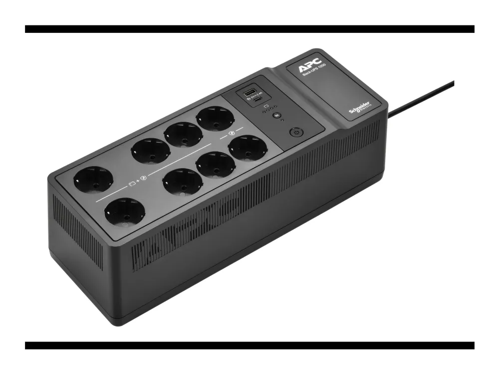APC Back-UPS - UPS (vægmonterbar/overflademonterbar) - AC 230 V - 600 Watt - 1050 VA - output-stikforbindelser: 10
