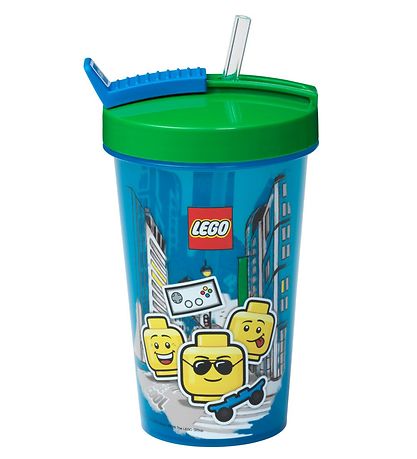 LEGO? Storage Drikkedunk m. Suger?r - 500 ml - Iconic Boy - Brig