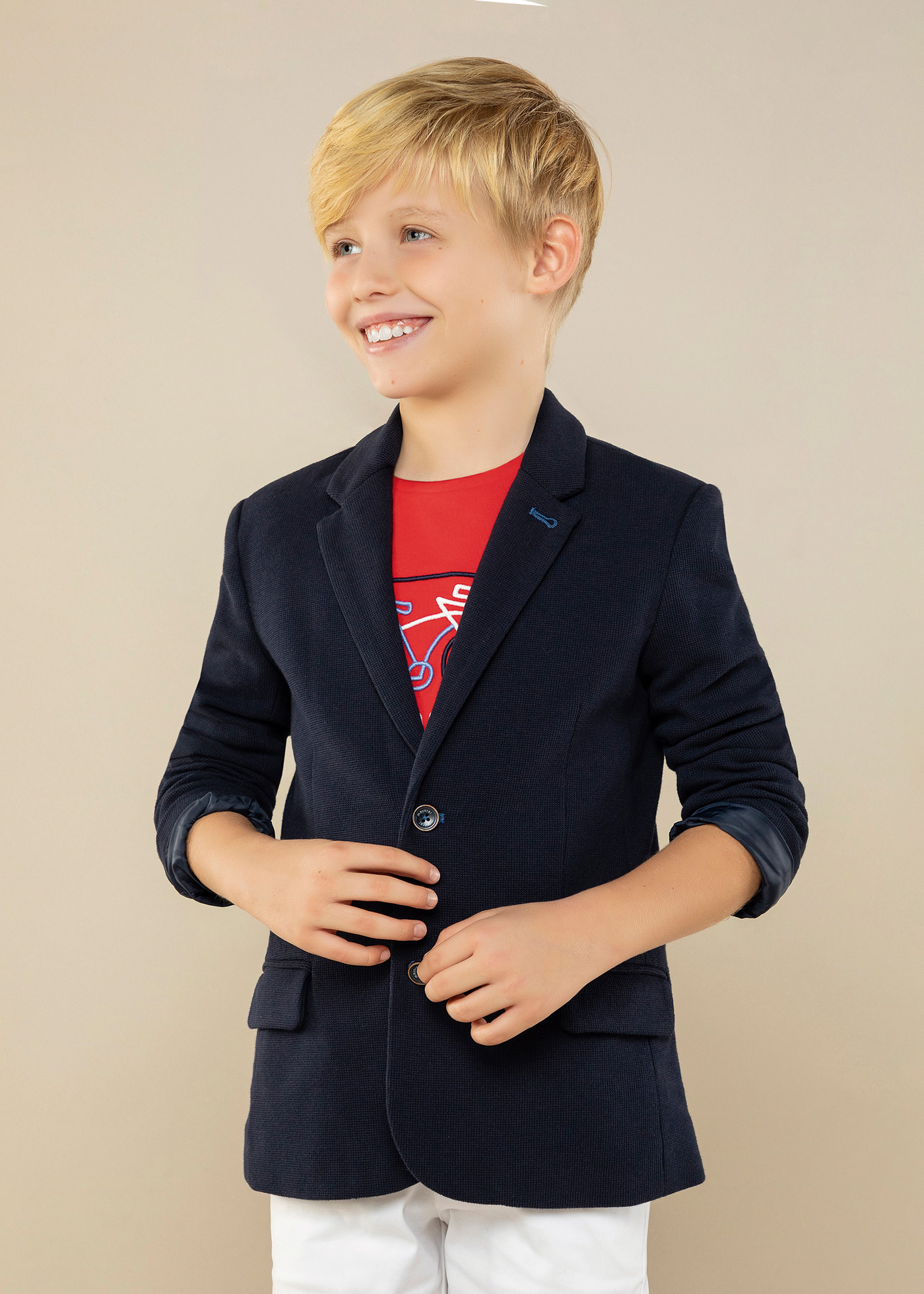 Blazer de malha para menino