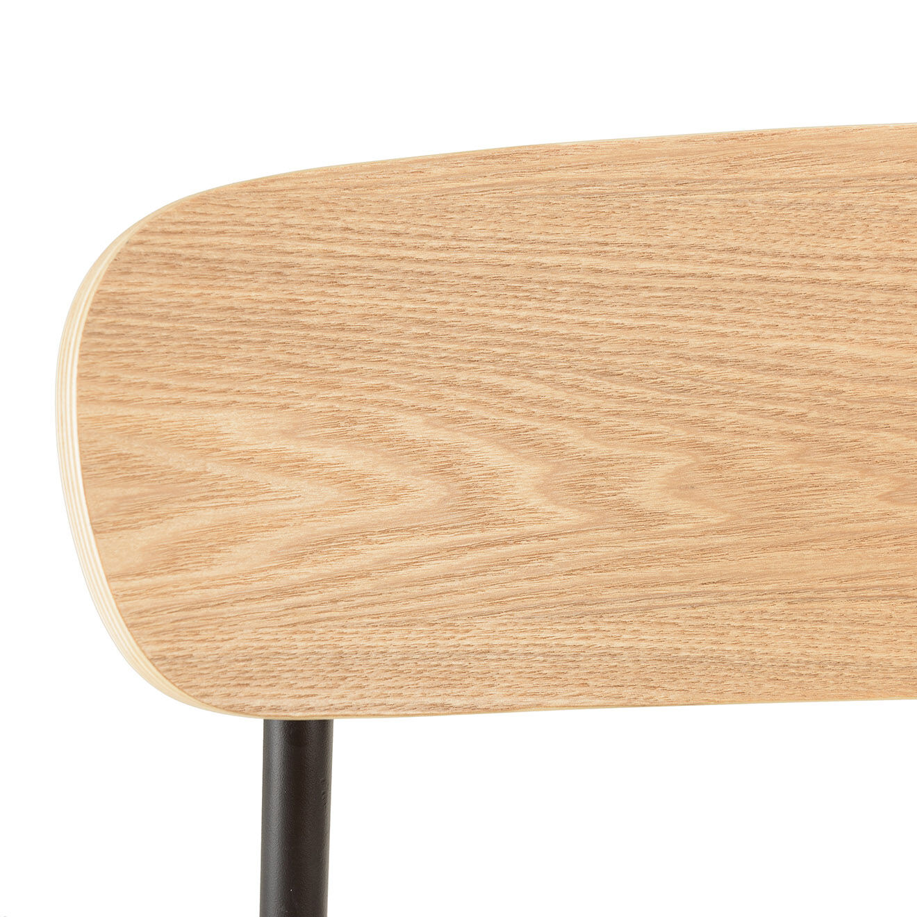 Macabane 2 Chaises d'écolier Tom naturel/noir - 47x51x78 cm
