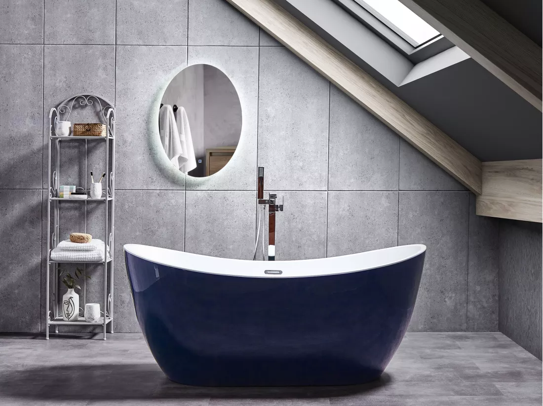 Baignoire îlot bleu marine 170 x 77 cm ANTIGUA