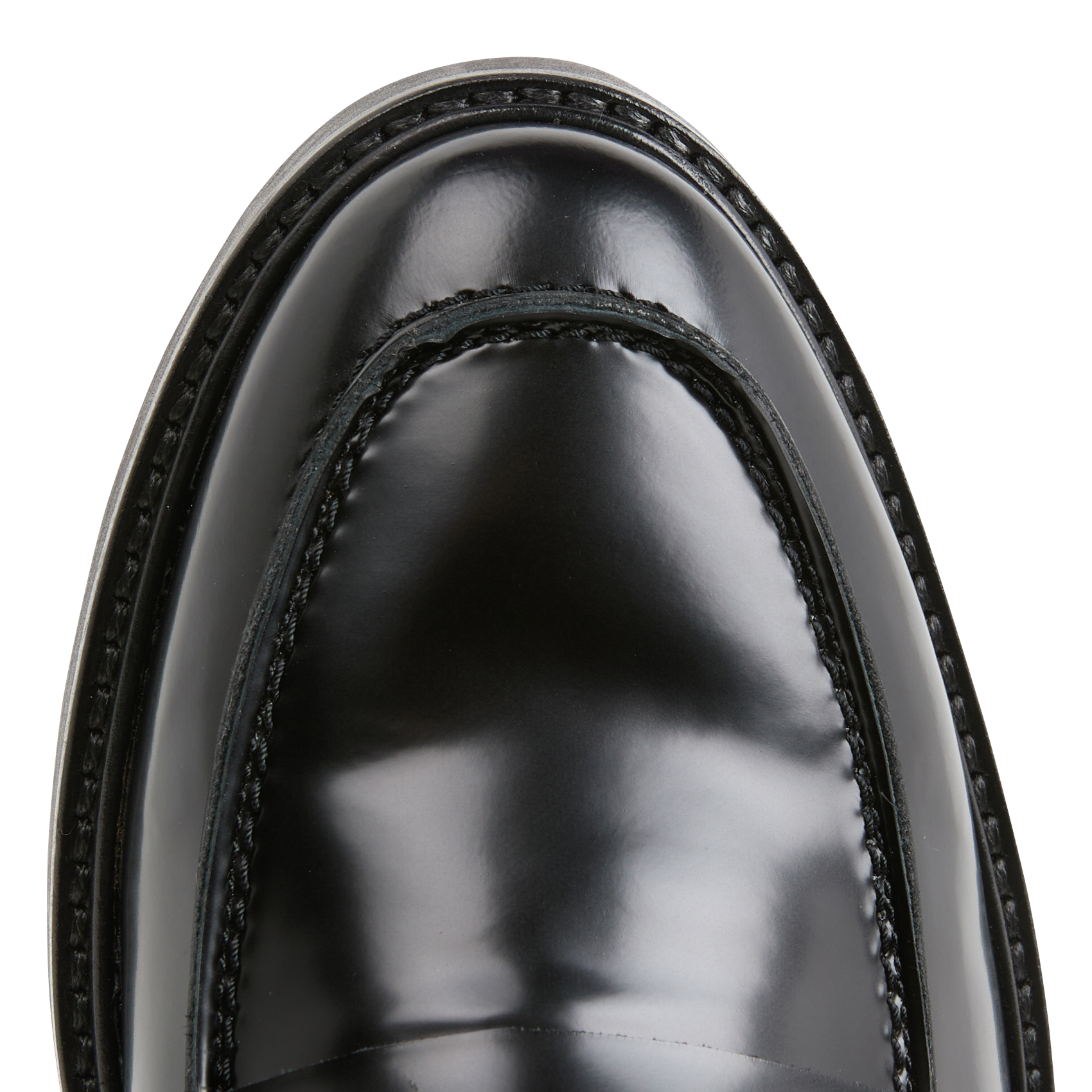 N°80 - Mocassins à talon en cuir | Noir