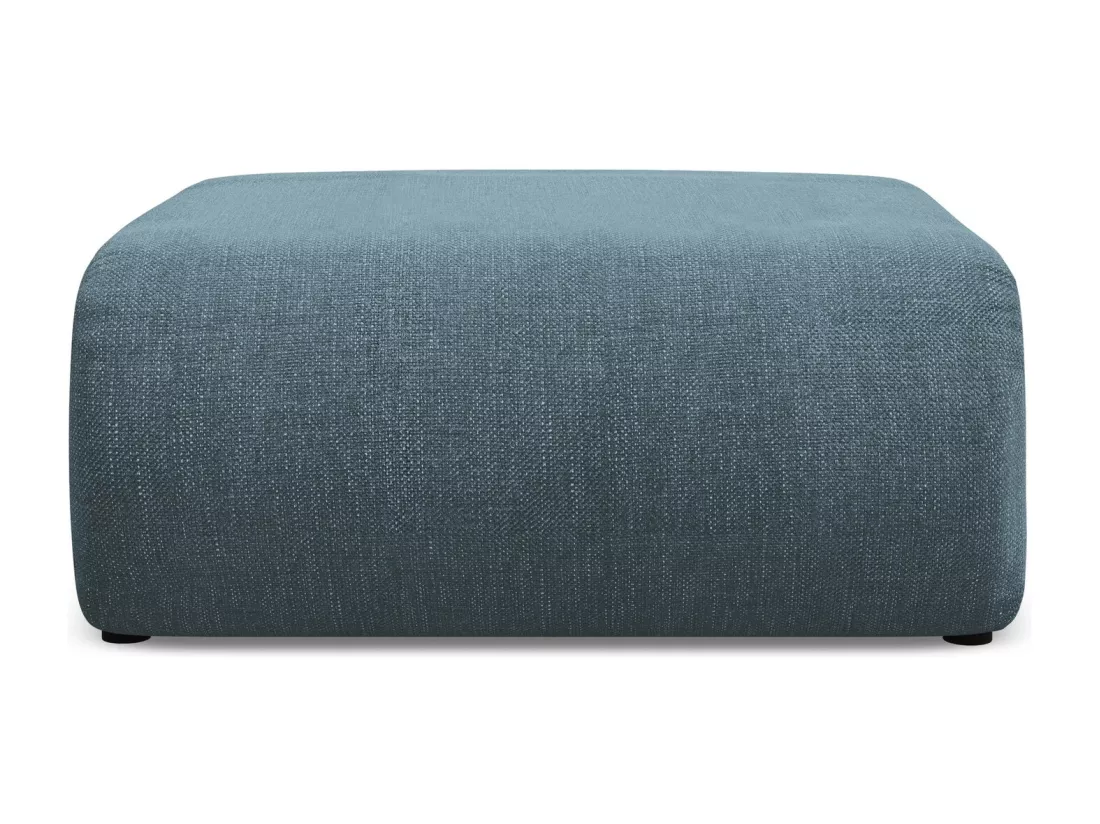Pouf en tissu chenille - jeans - EKAHI