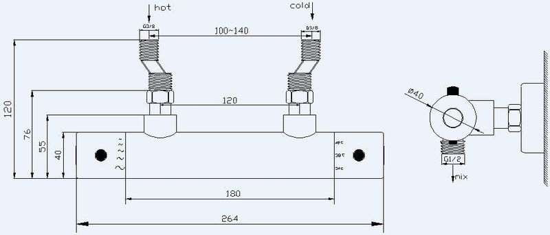 Mueller - Round - Thermostatische Douchekraan - RVS Look - Hart op Hart 12cm