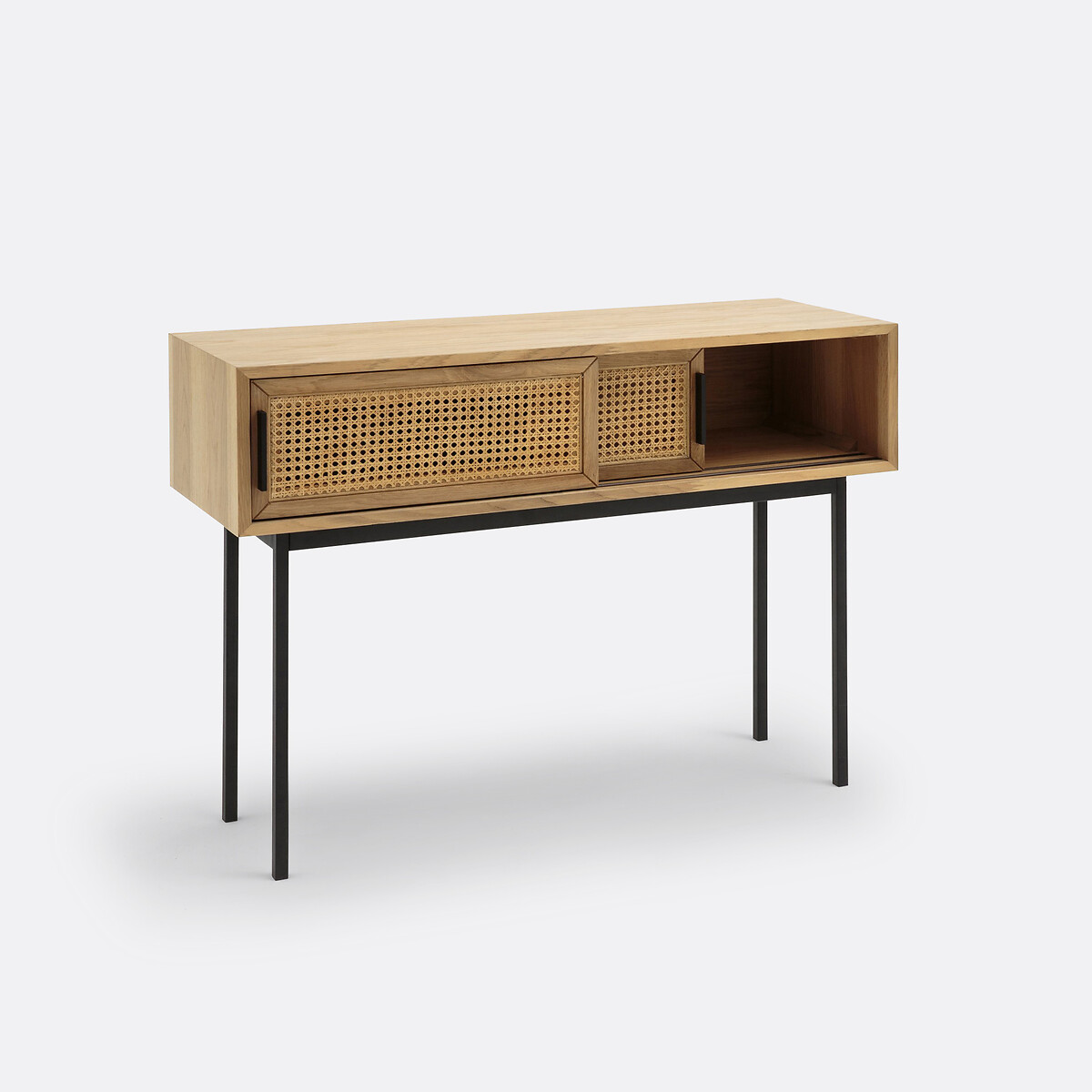 LA REDOUTE INTERIEURS<br>Mesa de parede em carvalho, portas em rattan Waska