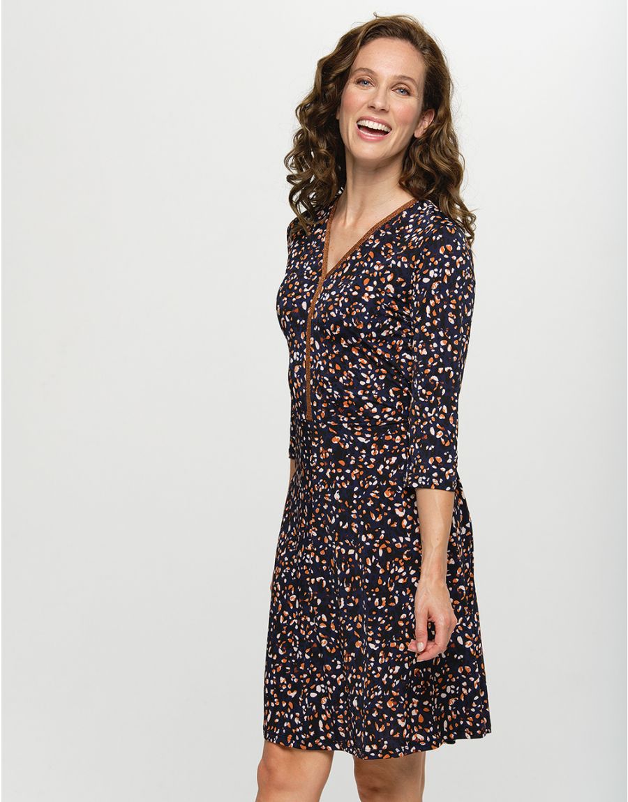 Robe maille fluide bleue