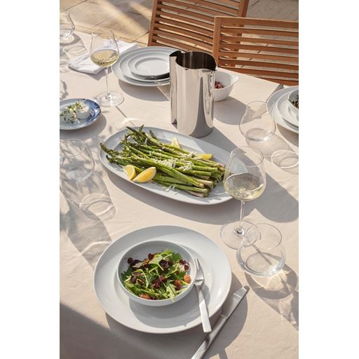 Georg Jensen Koppel Ovalt Serveringsfad, White, Ø31 cm