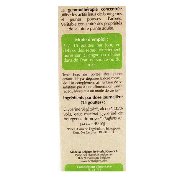 Herbalgem Concentrado de Noz Orgânico Macerado 30ml