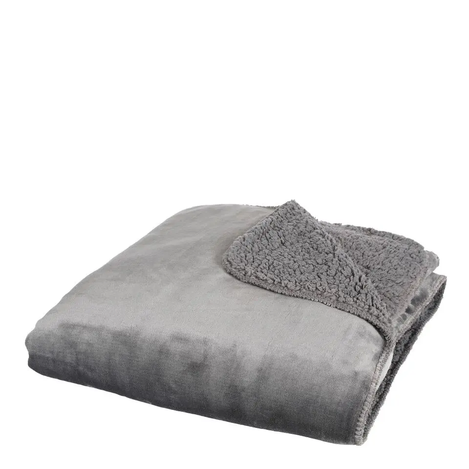Mica Decorations Mardy Fleece Plaid - L200 x B150 cm - Antraciet