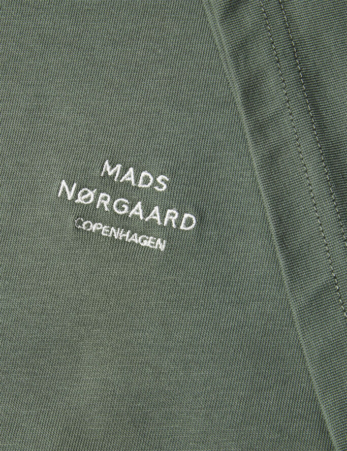 Mads Nørgaard - Copenhagen Cotton Jersey Frode Emb Logo Tee Beluga