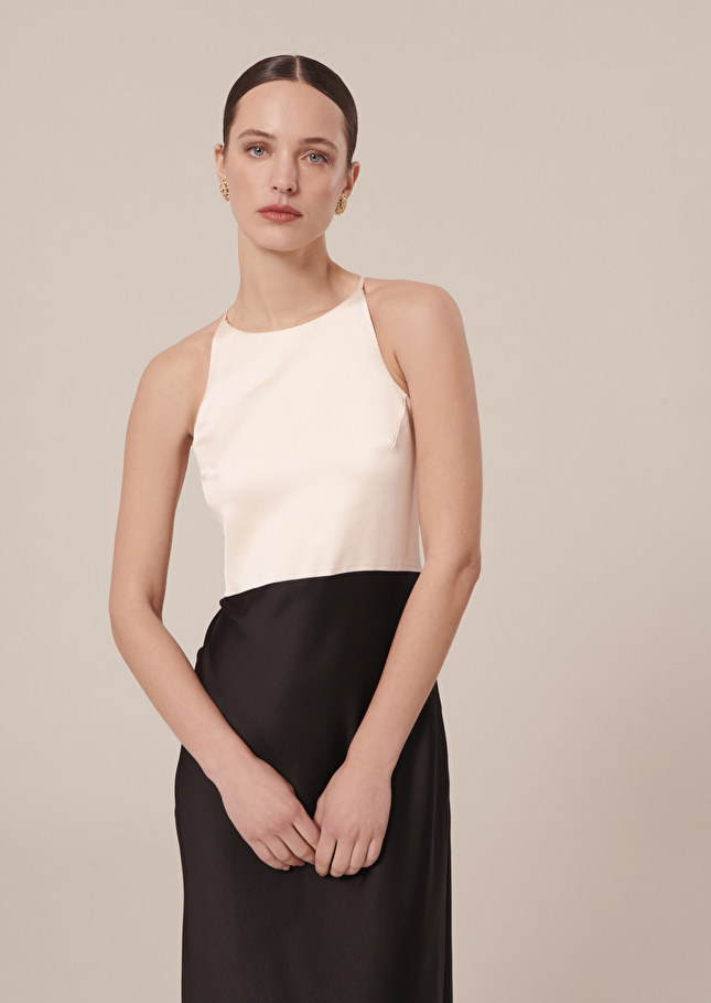 Robe Raphaellenoire en satin fluide