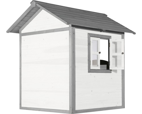 Sunny Lodge houten speelhuis, grijs en wit