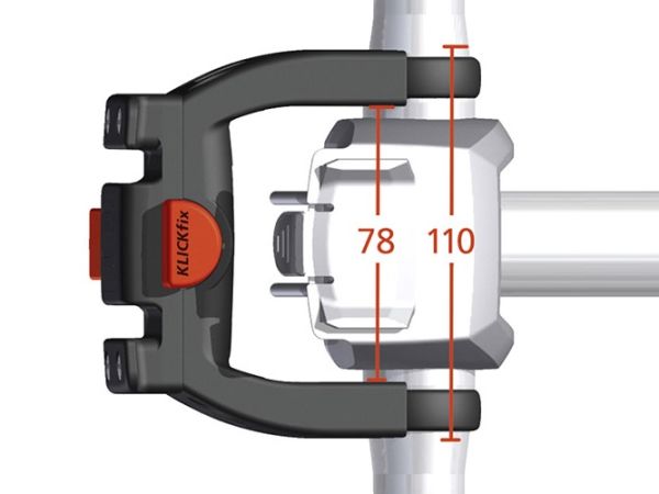 Klickfix Låsbar Elcykel Adapter, ø22-31,8mm