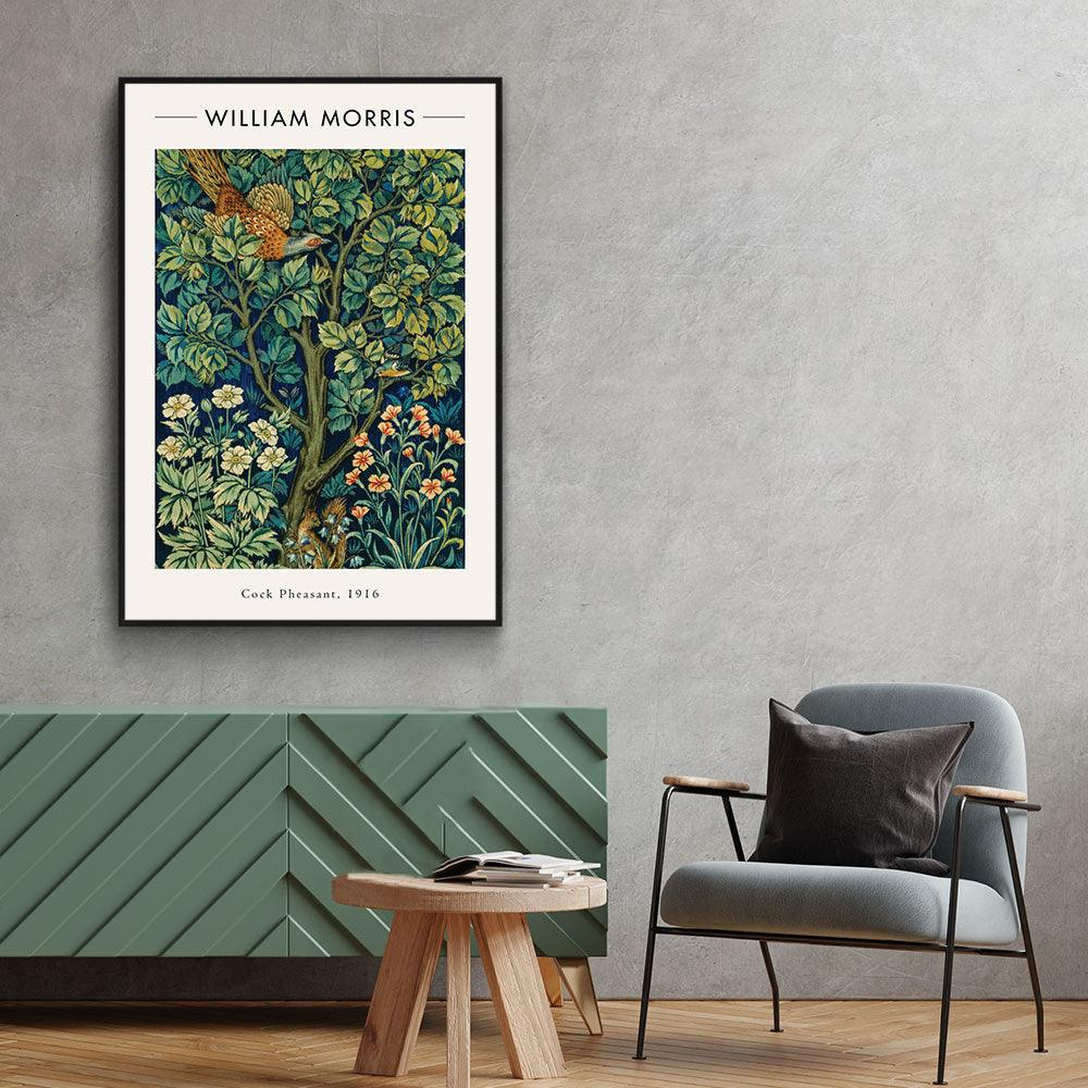 Walljar poster ingelijst - William Morris - Cock Pheasant Poster ingelijst - 70 x 100 cm