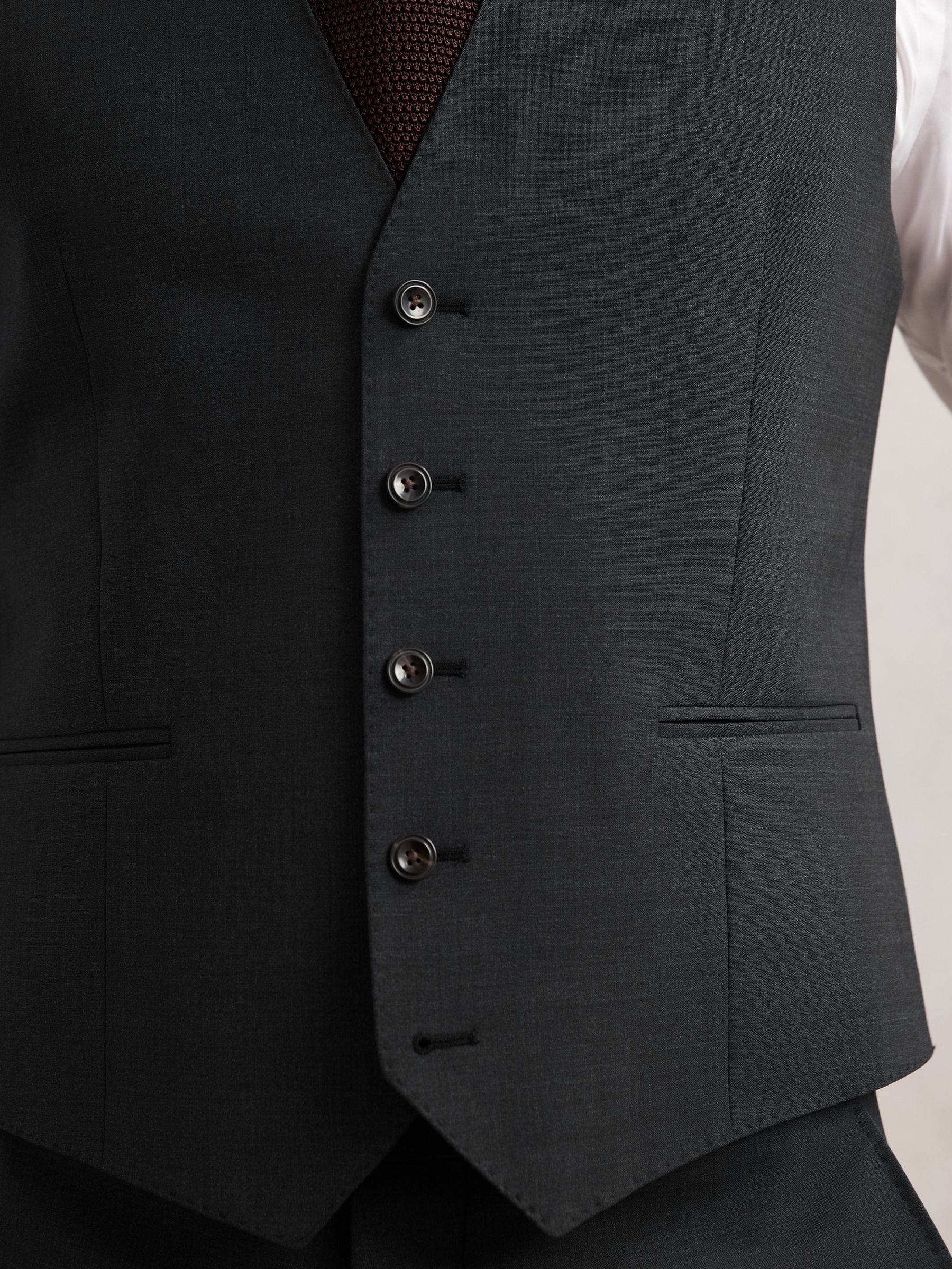 Grijs - Reiss Promise Wool-Blend Slim-Fit Waistcoat