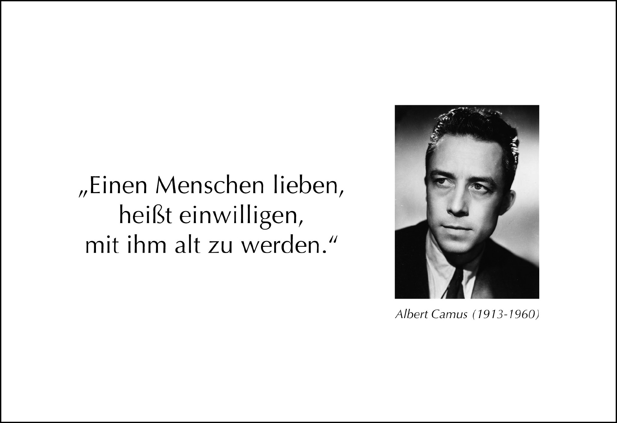 Postkarte 'Einen Menschen lieben heißt...' günstig bestellen
