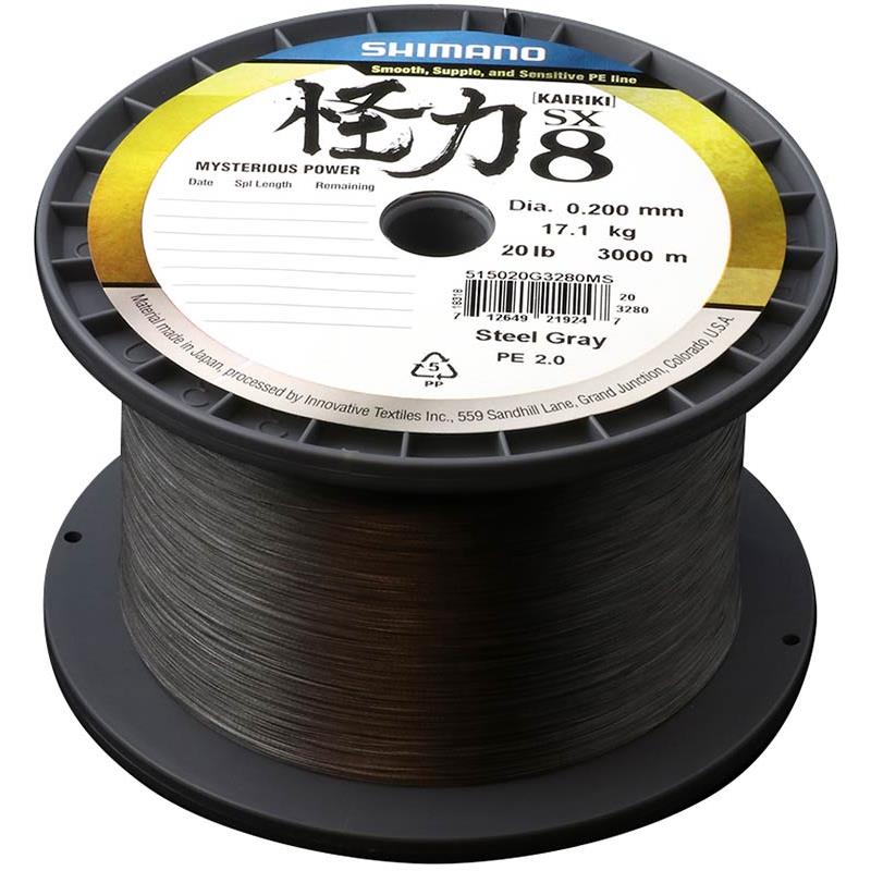 Tresse Shimano Kairiki 8 Steel Grey - 3000M